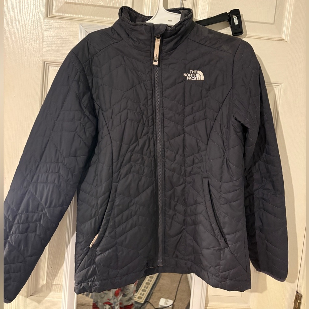 The North Face Black and Cream Jacket